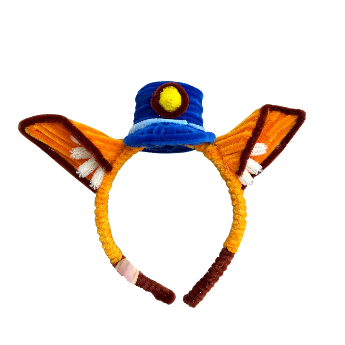 Cosplay Kaninchen Polizist Chenille Stamm Nick Fuchs Ohr Stirnband süßes Stirnband Zubehör verkleiden sich Plüsch Stirnband Haarspange