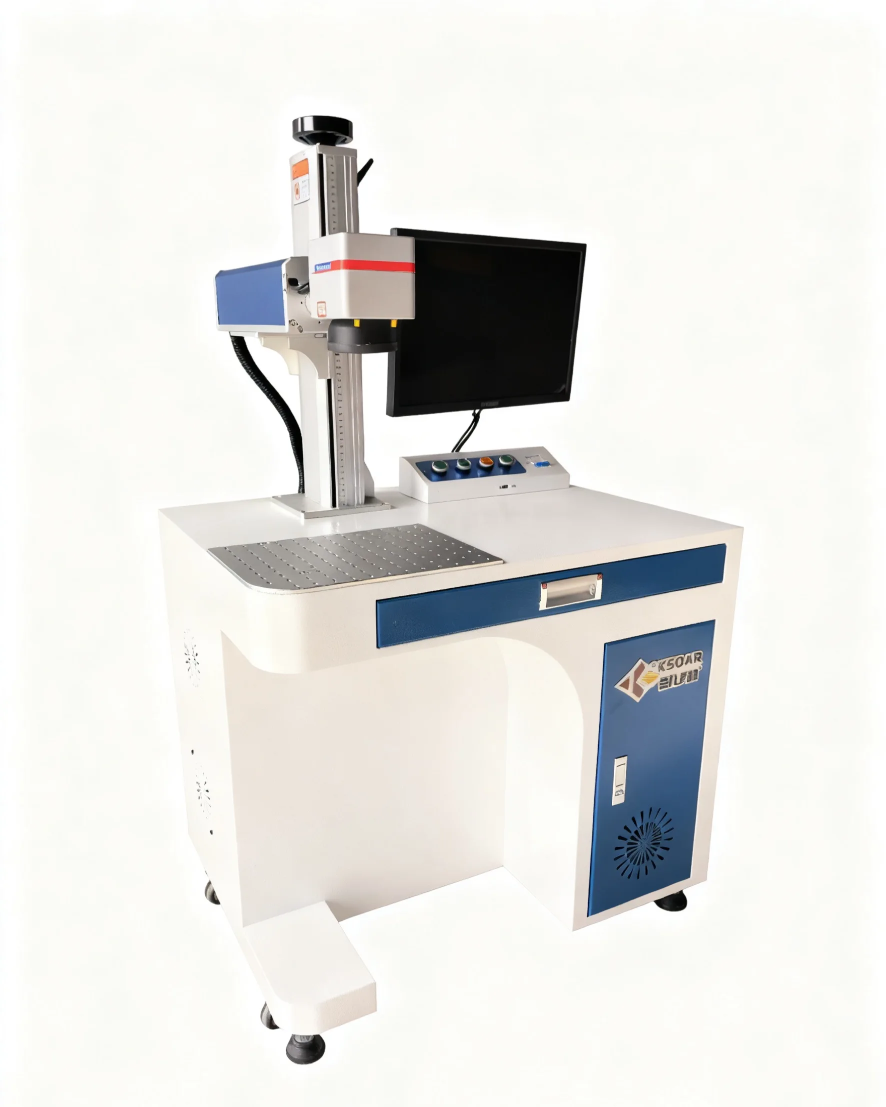 New Fiber Marking Machine 30/50 kW High Precision CNC Engraver for Metal Stone Jewelry DXF/PLT/AI Water Cooling 50kg