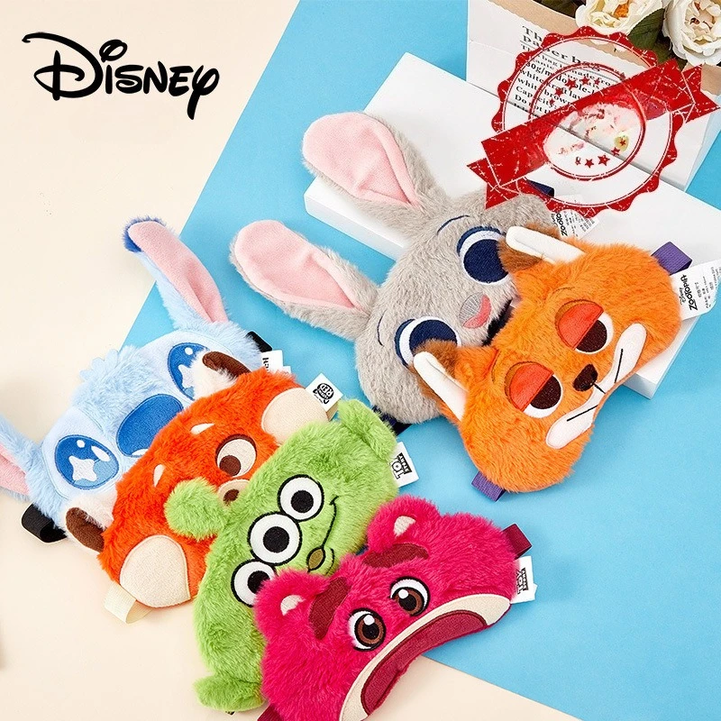 Disney schattige cartoon creatieve pluche lichtschaduw oogmasker imitatie konijnenhaar student oogdicht dutje slaap beschermhoes