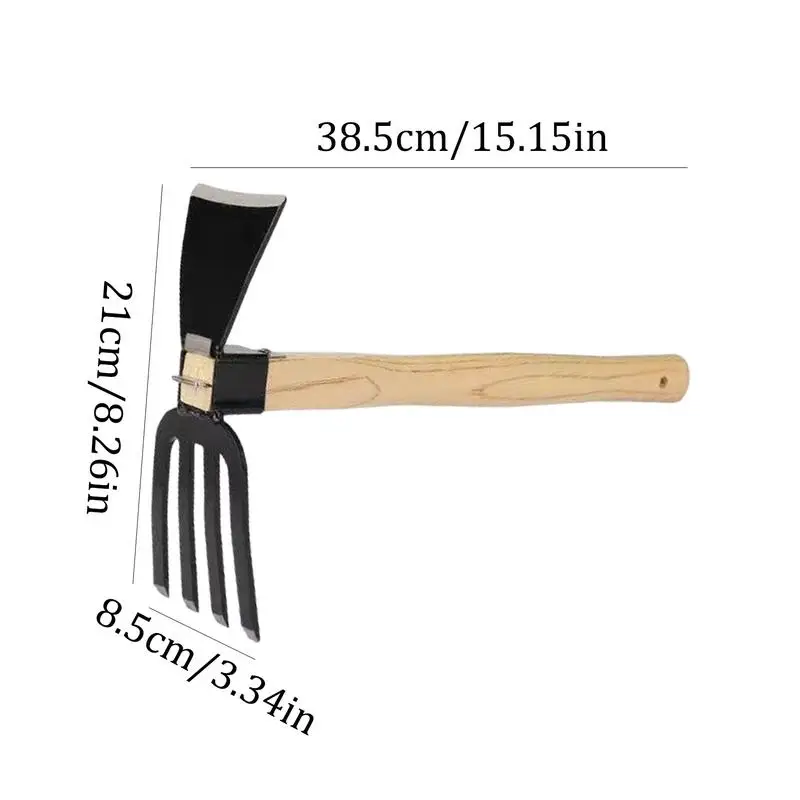 Dual Use Small Hoe Farm Garden Tools Small Lawn Rake Weeding Rake Labor-saving Loosening Soil Handheld Hoe