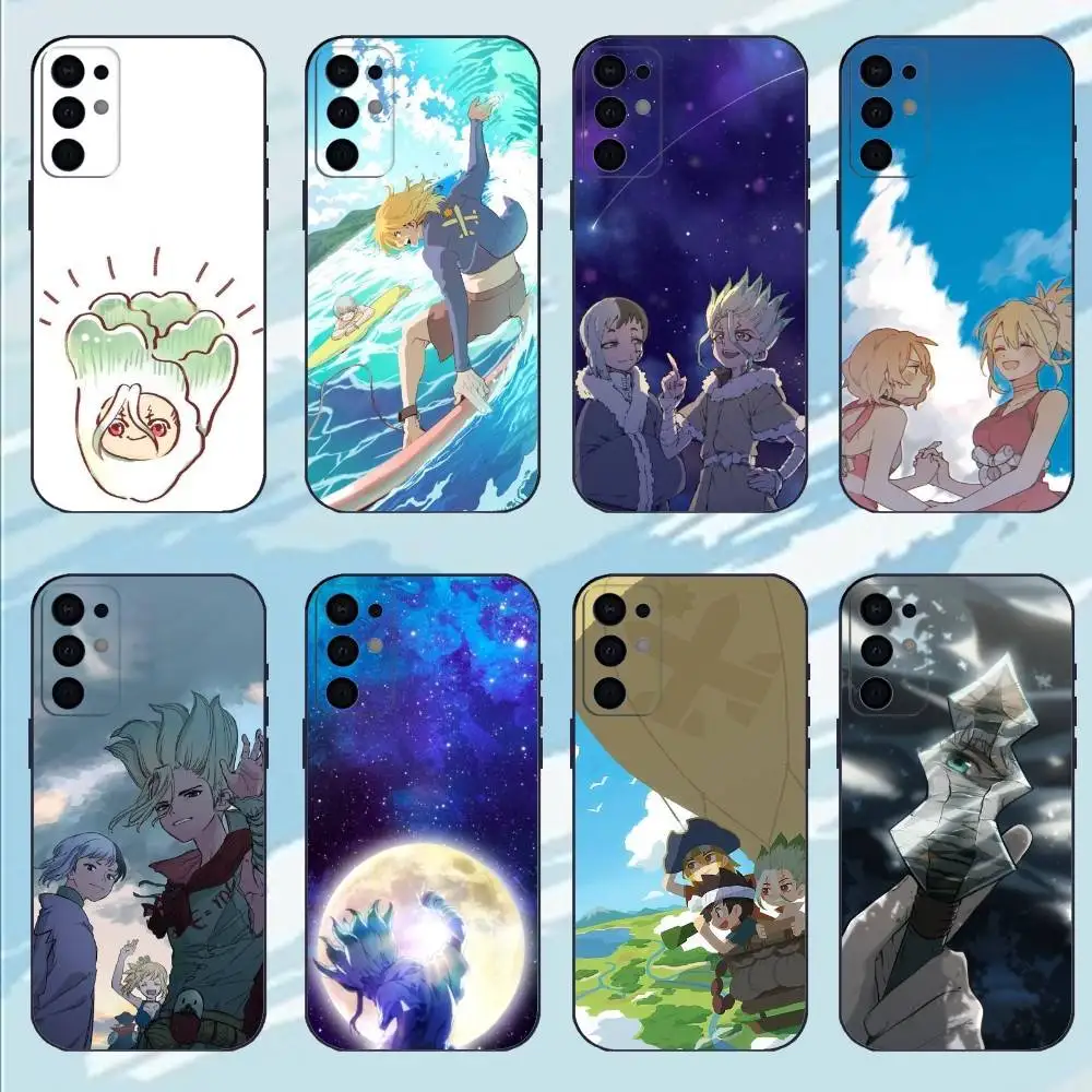 

CUTE Anime D-Dr. Stone Phone Case For Samsung S25,S24,S23,S22,S21,S20,Plus,lite Soft Black Shell