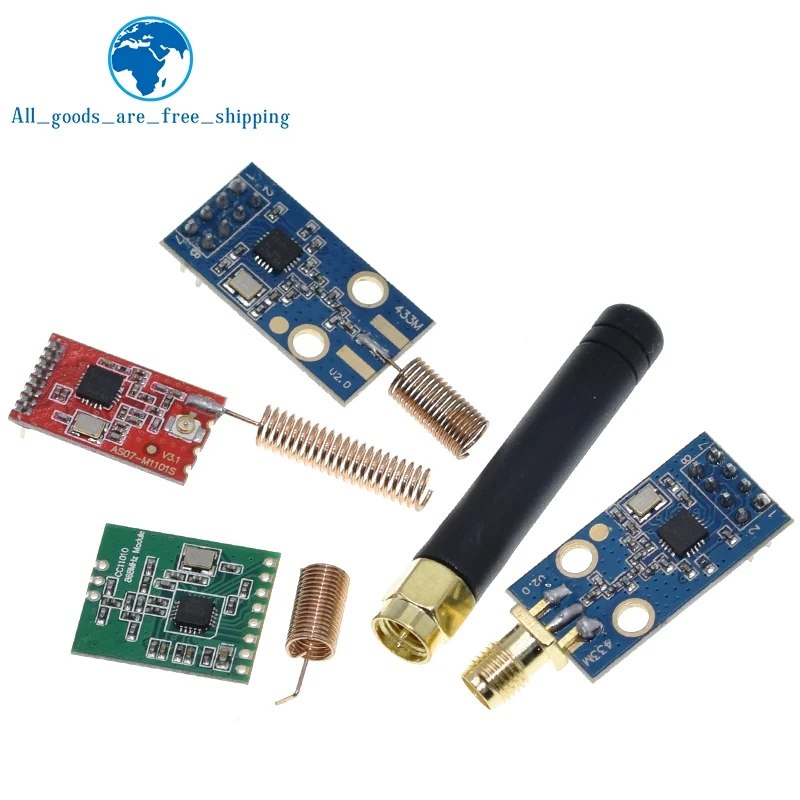 TZT CC1101 10mW Wireless Module 433MHZ 868MHZ 300-1000M Long Distance Transmission With SMA Antenna Wireless Transceiver Module