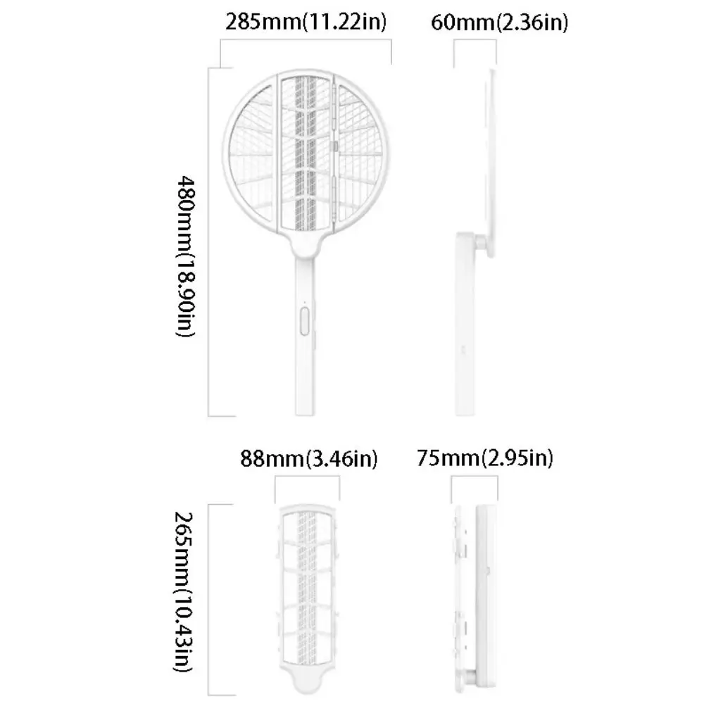 طوي تصميم منشة الماموس الكهربائي بطارية قابلة للشحن منشة كهربائية التلقائي جذب مصباح وظيفة أوتوماتيكية