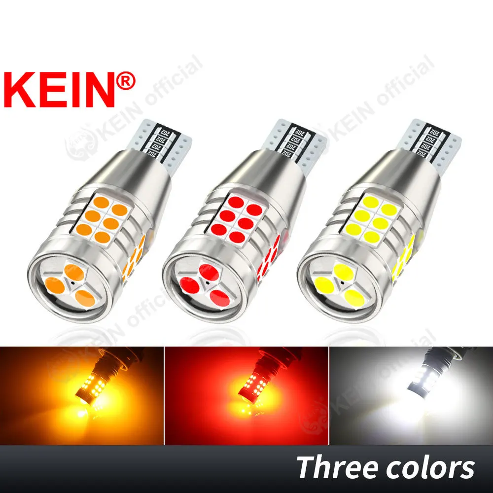 

KEIN 1x CANBUS Super Bright T15 Led W16W 921 912 T16 902 Bulb Brake Reverse Backup Stop Tail Parking Light Car Signal Lamp 6000K