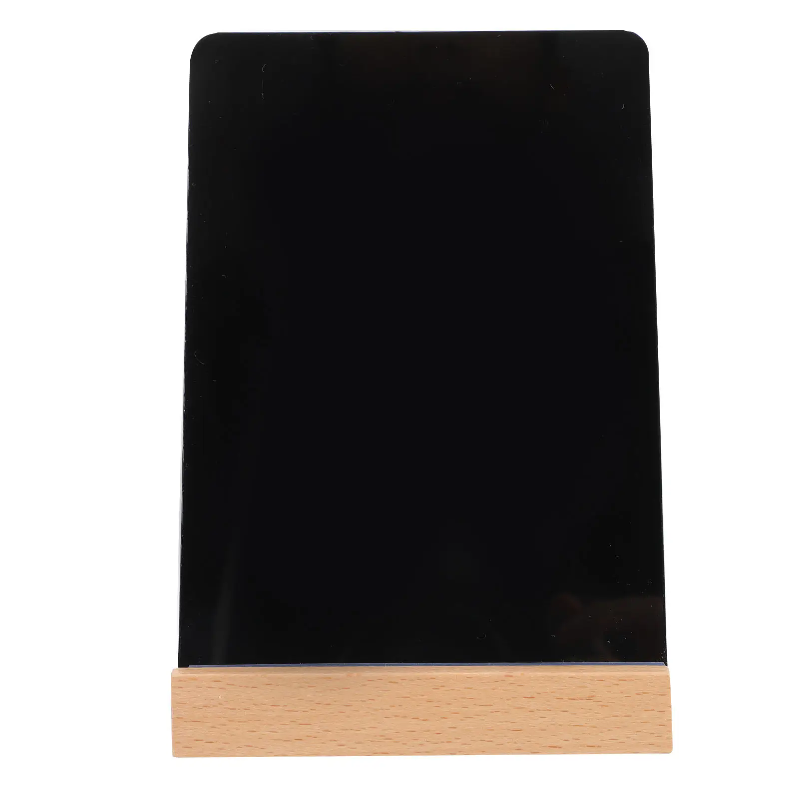 A6 Wooden Message Board Modern Stylish Reusable Blackboard with Natural Wood Base Home Decoration Bulletin Board Notice