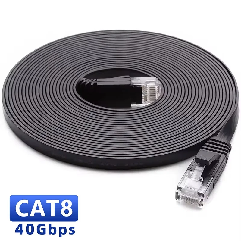 Flat Cat 6 Cable 0.3/0.5/1/1.5/2/3/5/10m RJ45 Ethernet Network Cord 1000Mbps LAN Patch Cable For Router Modem PC Computer Laptop