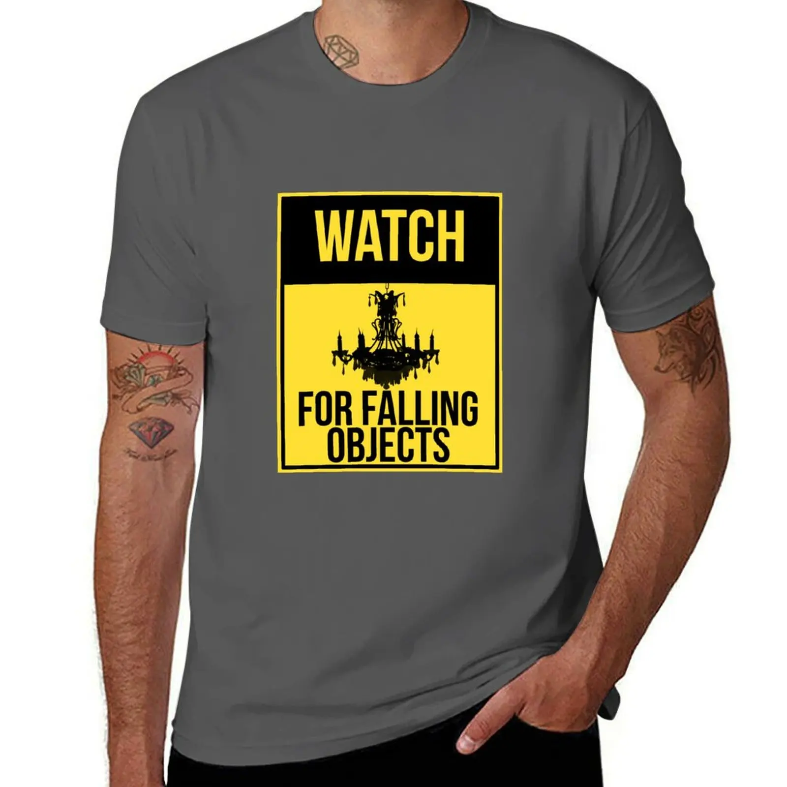 Watch for falling objects T-Shirt football t shirt Funny t-shirts mens white t shirts