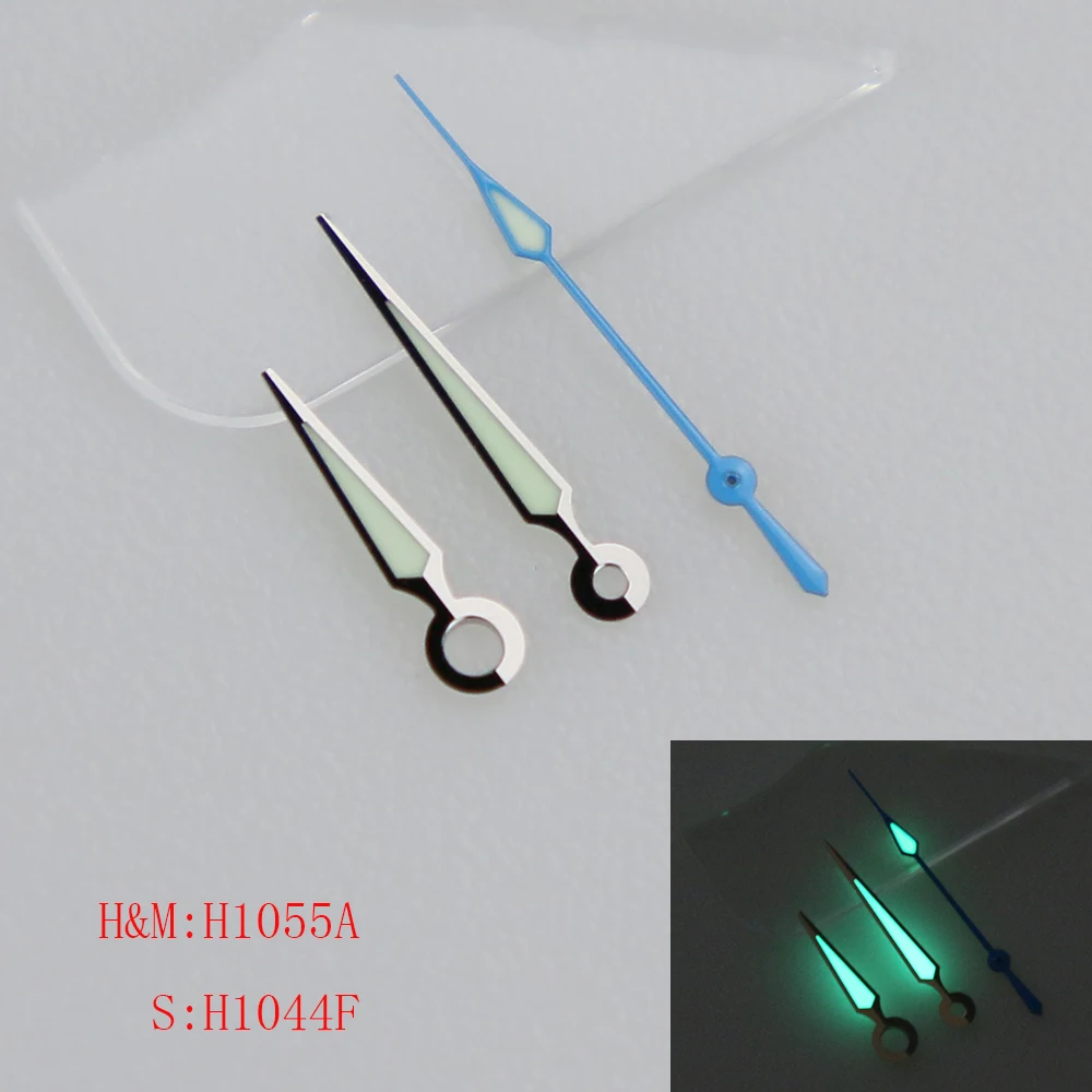 1055 Cut Face Super C3 Green Luminous  Fit NH34 35 36 38 70 Automatic Movement SKX007 Watch Hands