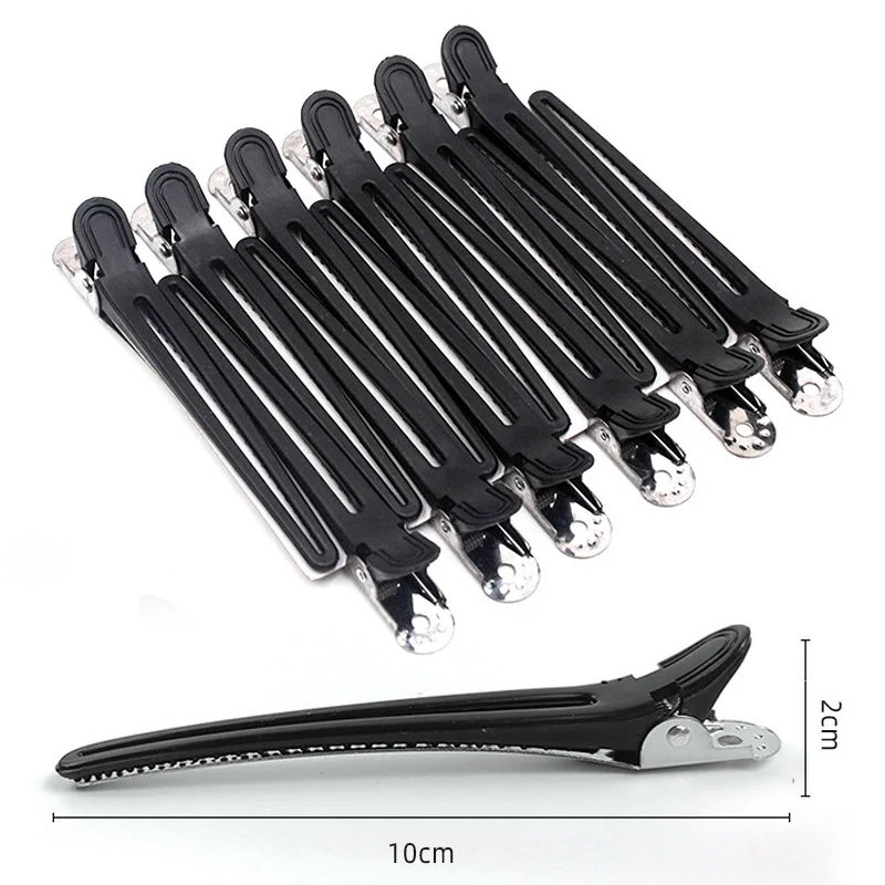 

Black Creaseless Hair Clips 12 pack – Professional Salon Hair Clips for Styling Sectioning Hair Styling Clips Hair Clip