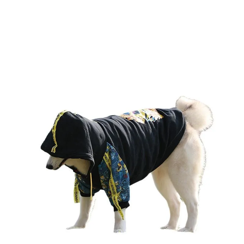

Minions Cartoon Two-Legged Large Dog Coat for Golden Retriever Alaskan Pets Winter Fall Print Pattern Eco-friendly New Year's