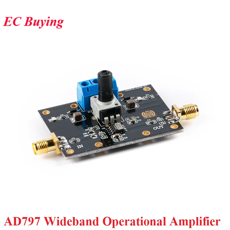 AD797 Module High Speed Broadband Wideband Operational Amplifier Board 110MHz Bandwidth Low Noise Low Distortion Low Offset