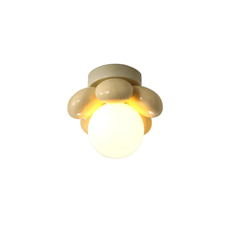

Cream Wind Flower Aisle Ceiling Light Nordic Modern Simple Corridor Entrance Light Creative Balcony Zhongshan Lighting