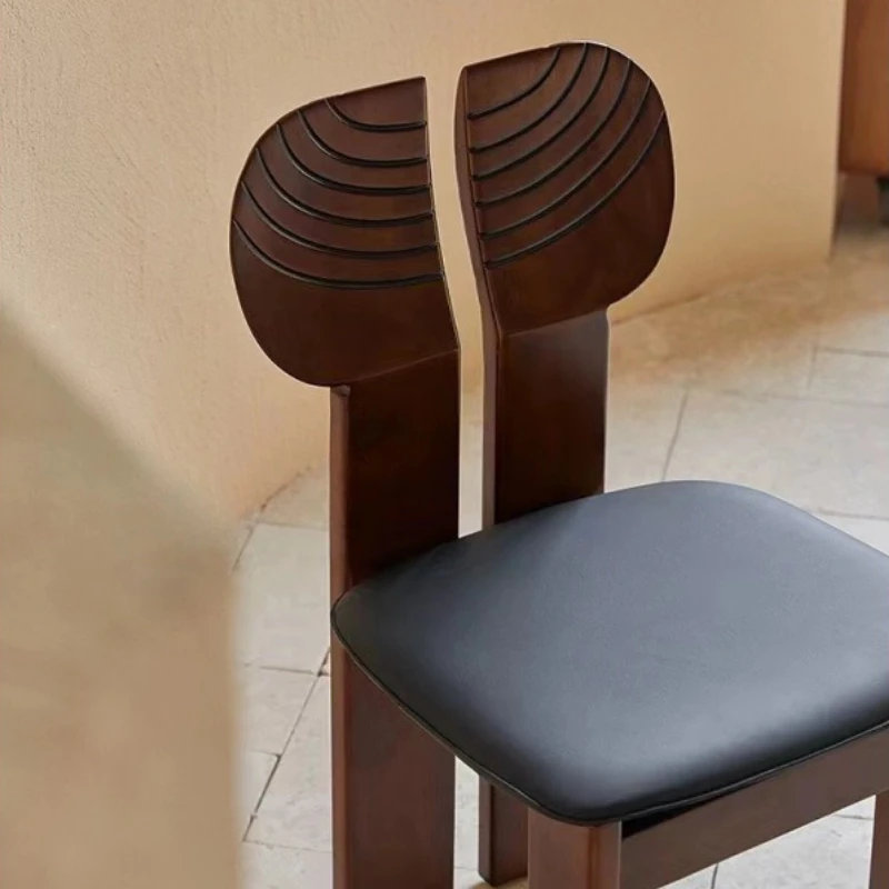Wooden Mid-century Rest Dining Chairs Living Room Balcony Antique Dining Chairs Minimalist Vintage Home Furniture Muebles
