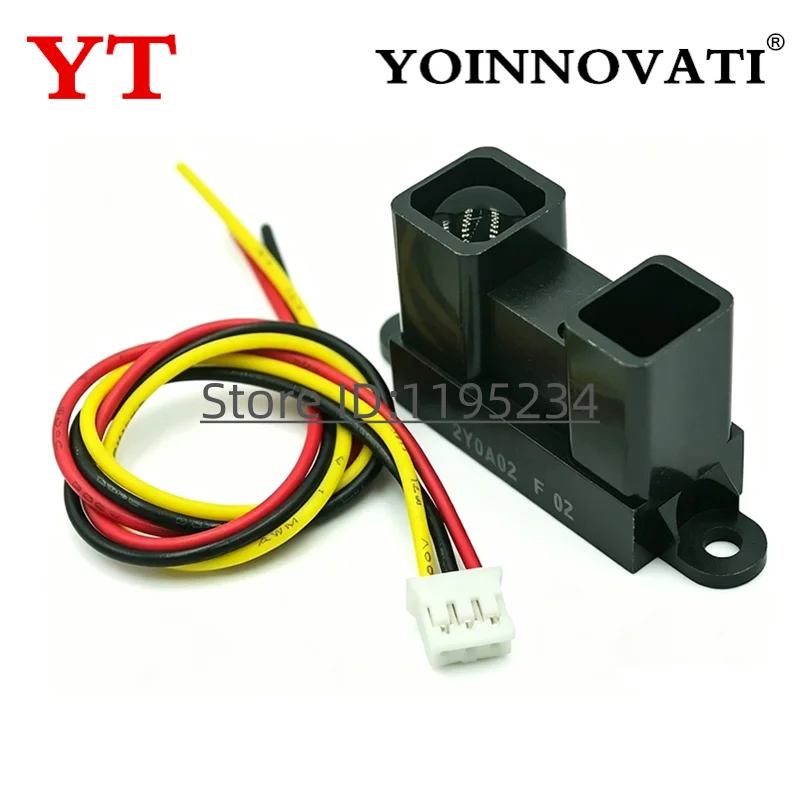 GP2Y series infrared ranging sensors, capable of detecting distances ranging from 2-15/4-30/4-50/10-80/20-150CM