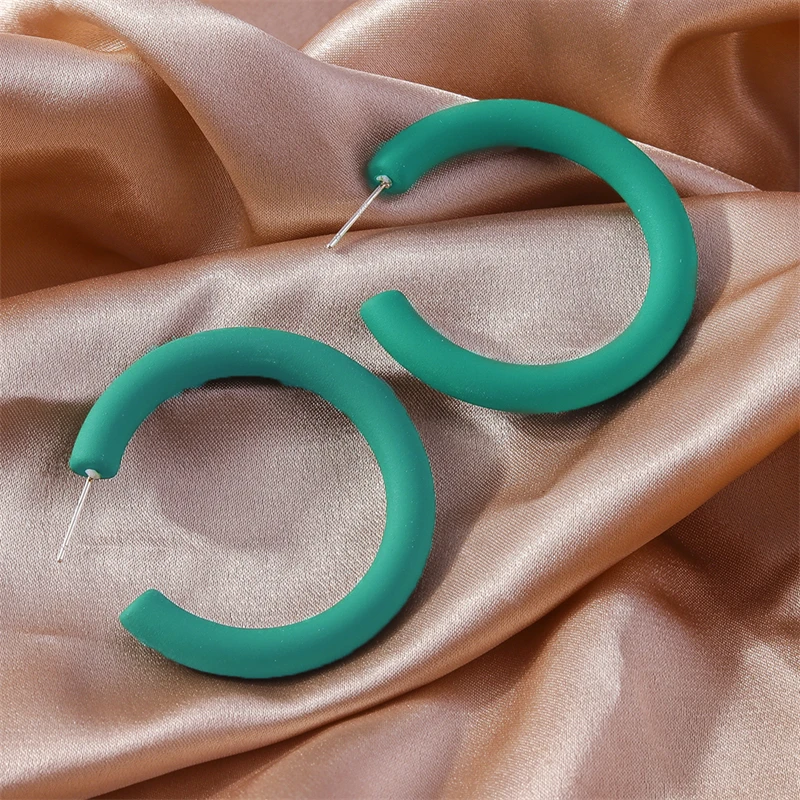 Mode Candy Farben 3,8 cm Runde Creolen für Frauen Mädchen Party Fesitval Schmuck Dekoration – Detail 7