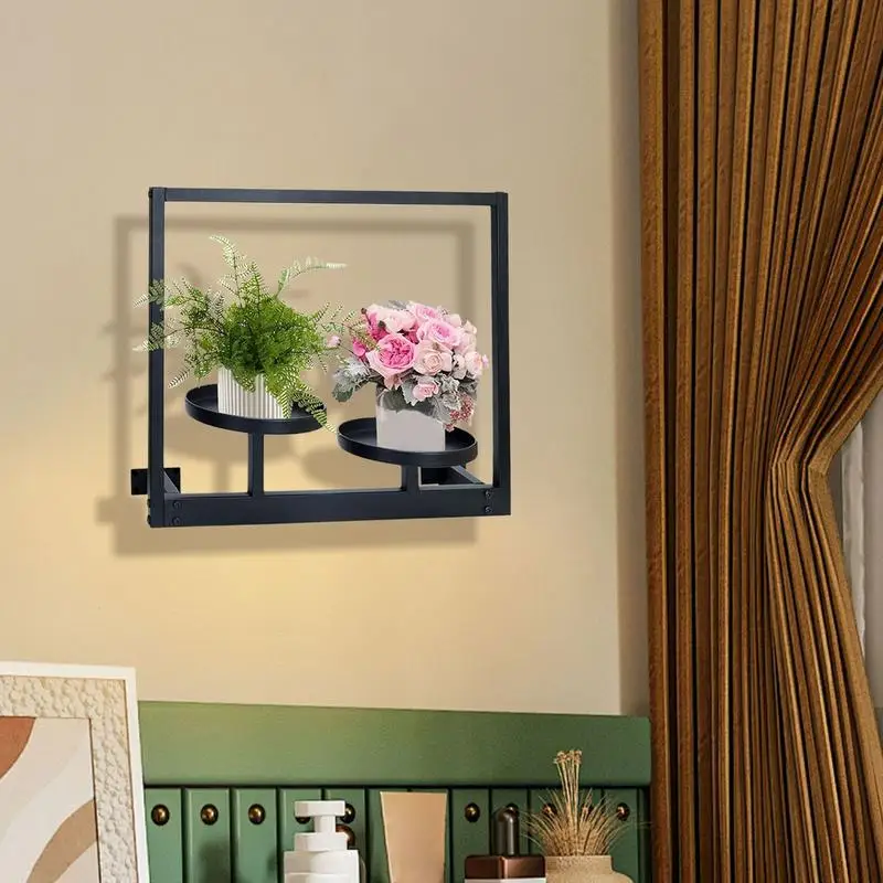 

Floating Plant Shelves Wall Mount Plant Shelf Flower Pot Rack Home Decoration For Indoor Living Room Apartment Entryway Yard