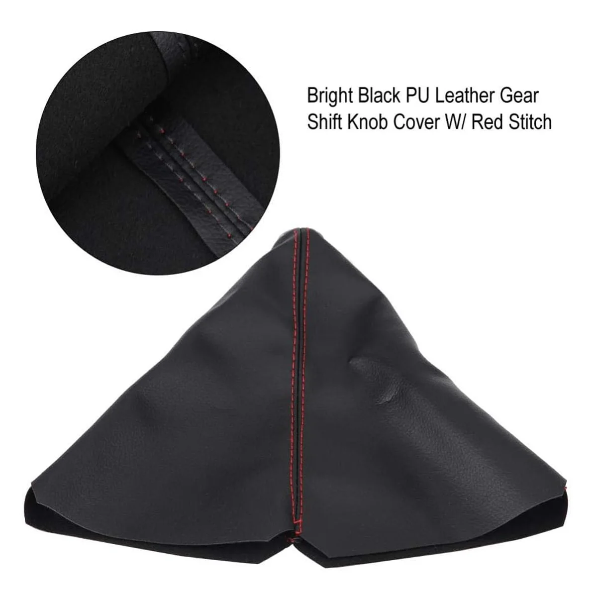 Car Shift Clamp Suede Leather Automatic Carbon Fiber Manual Shift Handle Shift Boot Cover 16mm Universal Dust Cover