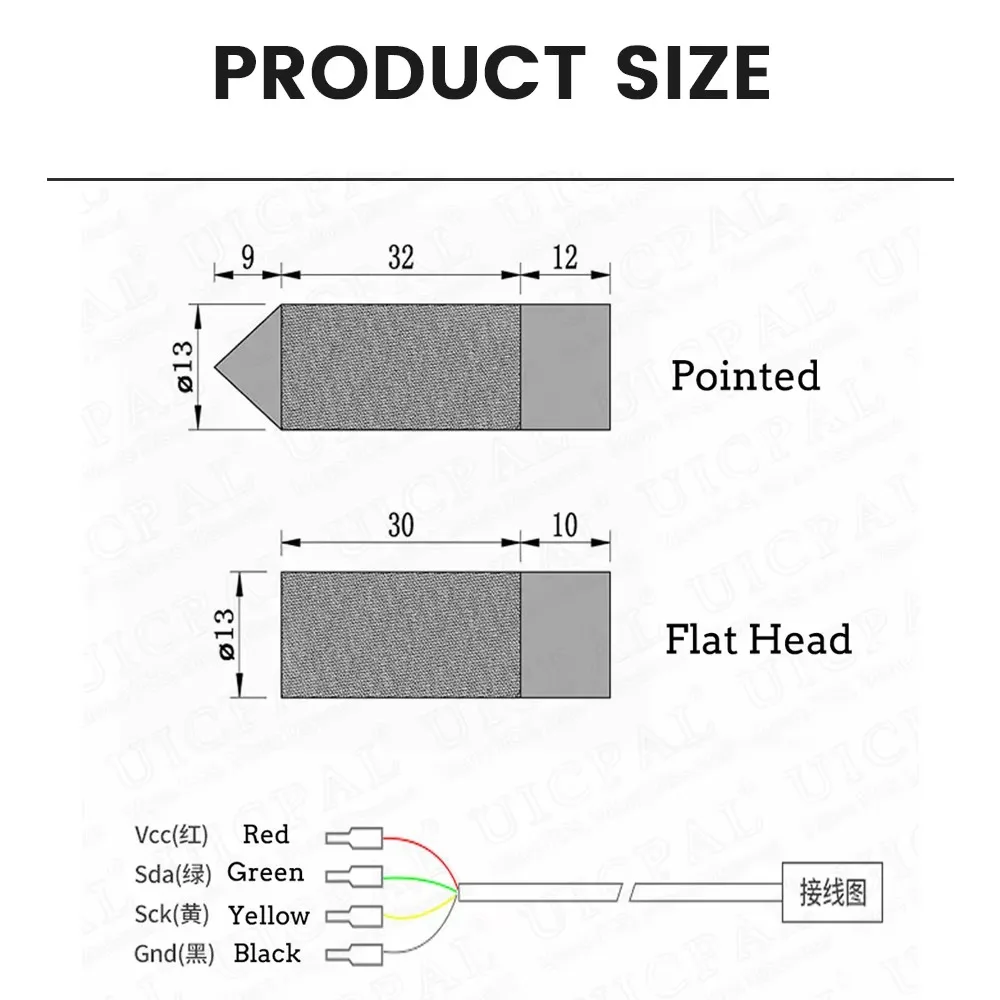 Temperature Humidity Sensor Probe Line Cable Length 1M Pointed Flat Head SHT21 SHT40 SHT30 SHT31 SHT35 SHT11 SHT20 OEM