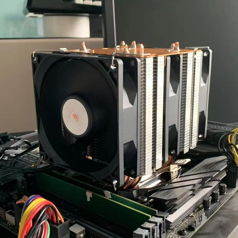 X99 CPU Pendingin Berpendingin Udara 4 Pipa Panas Radiator Prosesor PC untuk Intel LGA 1366 1700 1200 1150 1151 1155 2011 X79 AMD AM3 AM4 AM5
