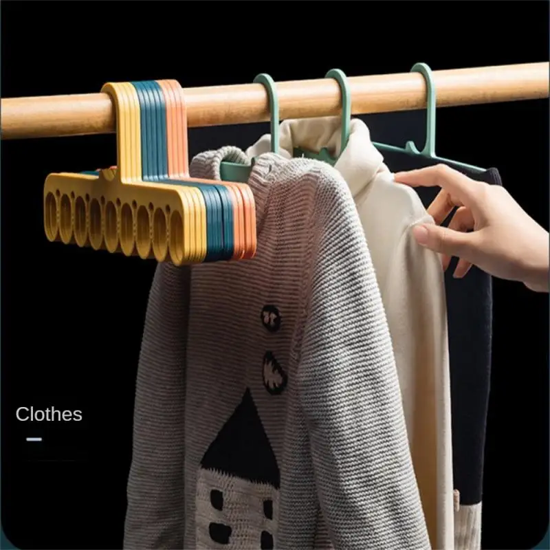 Hanger Seamless Anti-slip Plastic Nine Hole Laundry Storage Clothes Hook Household Home Multi-purpose Drying Racks Windproof