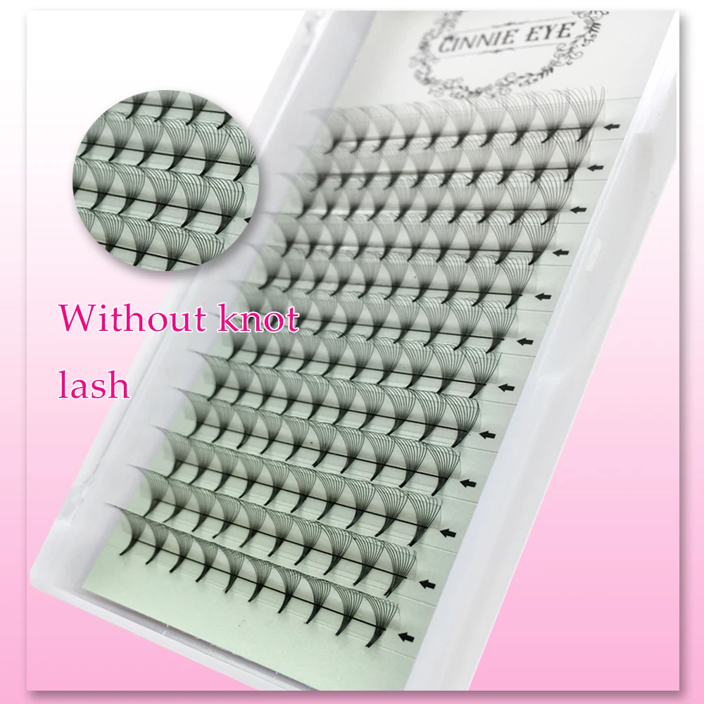 10D Russische Volumen-Wimpern, vorgefertigte Fächerwimpern mit langem Stiel, fertige Wimpernverlängerungen mit spitzer Basis, 3D 5D 6D falsche Wimpern-Cluster – Detail 2