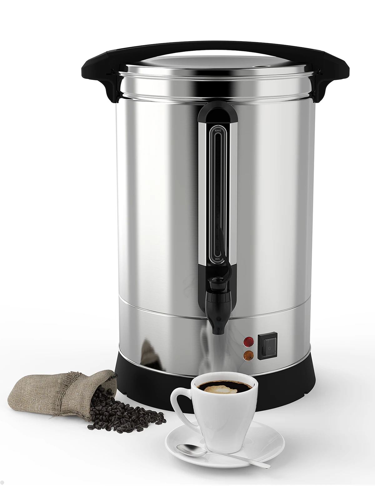 

14L/18L Commercial Coffee Barrel, Quick Brewing Stainless Steel Large Coffee Dispenser Urn For Church, Meeting rooms, Lounges