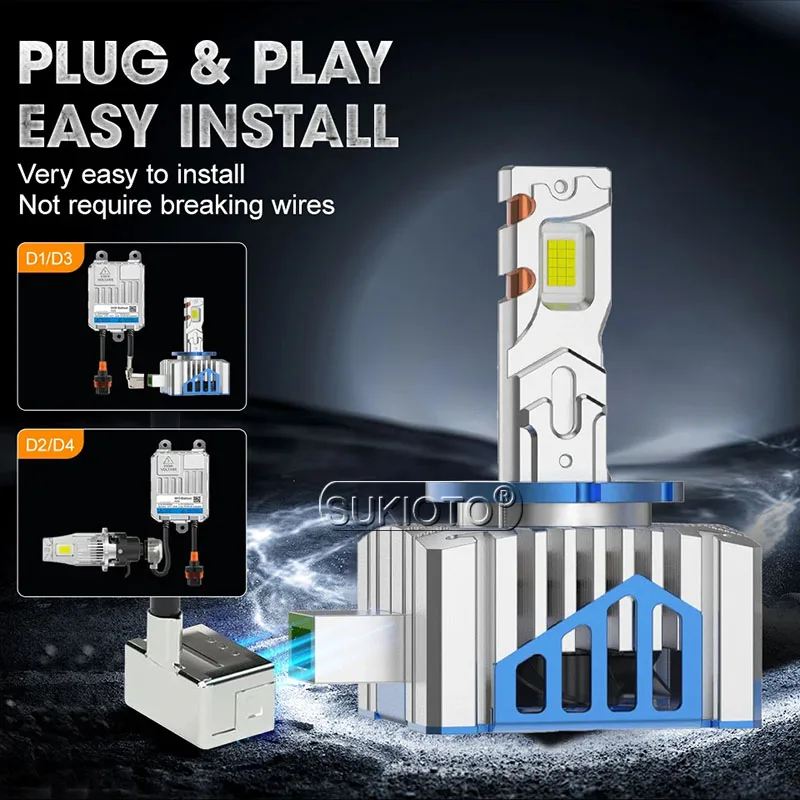 

1 комплект светодиодных фар D3S D1S Canbus 1:1 HID Xenon D1S D3S D5S D8S, новое обновление, супер яркая автолампа 110 Вт, автомобильная светодиодная лампа
