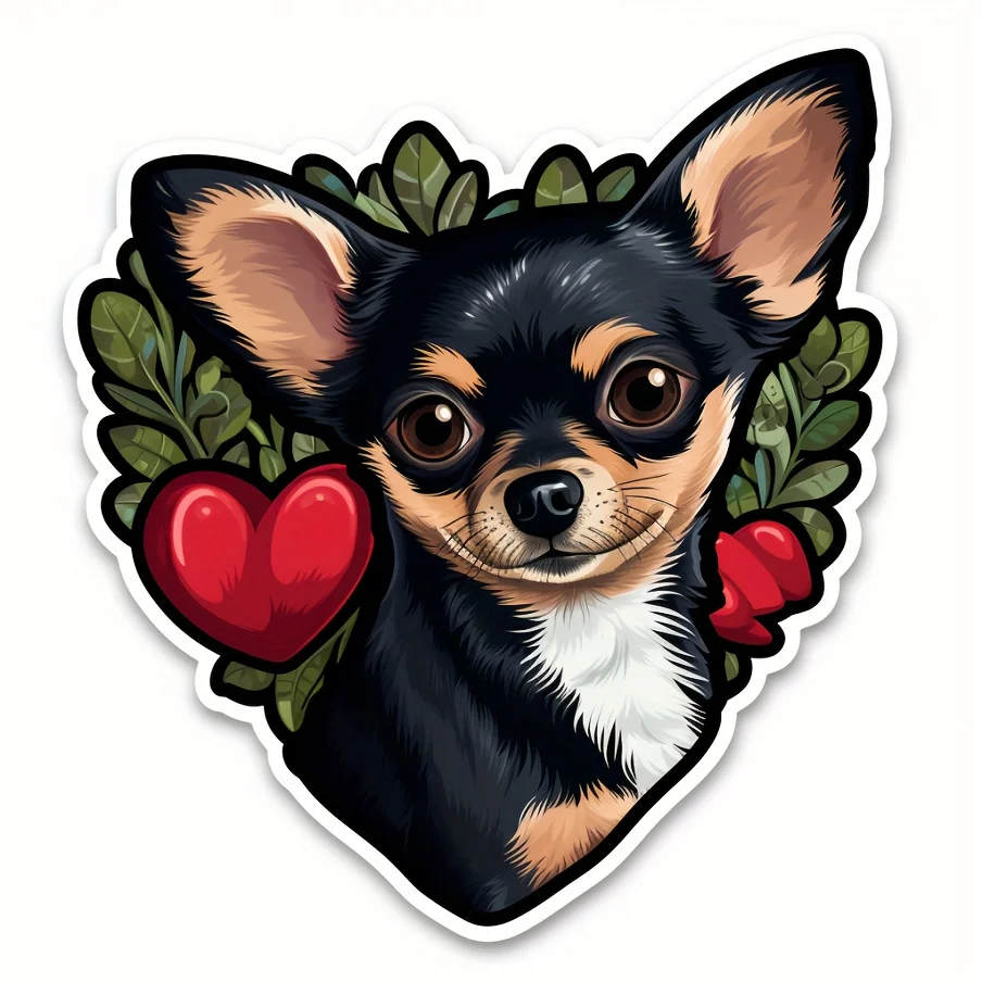 

Chihuahua Car Truck Van SUV Motorcycle PVC Vinyl Sticker Auto Window Bumper Cute Body Decoration