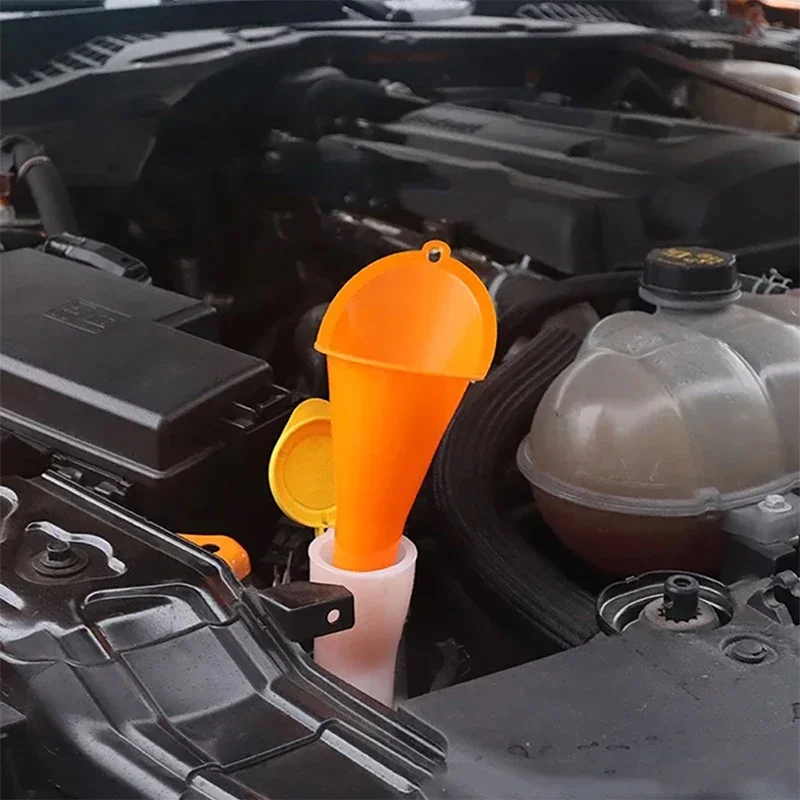 Automobile Long Handle Funnel Multi-functional Anti-splash Plastic Oil Funnel Hand-free  Refueling Tool Car Accessories