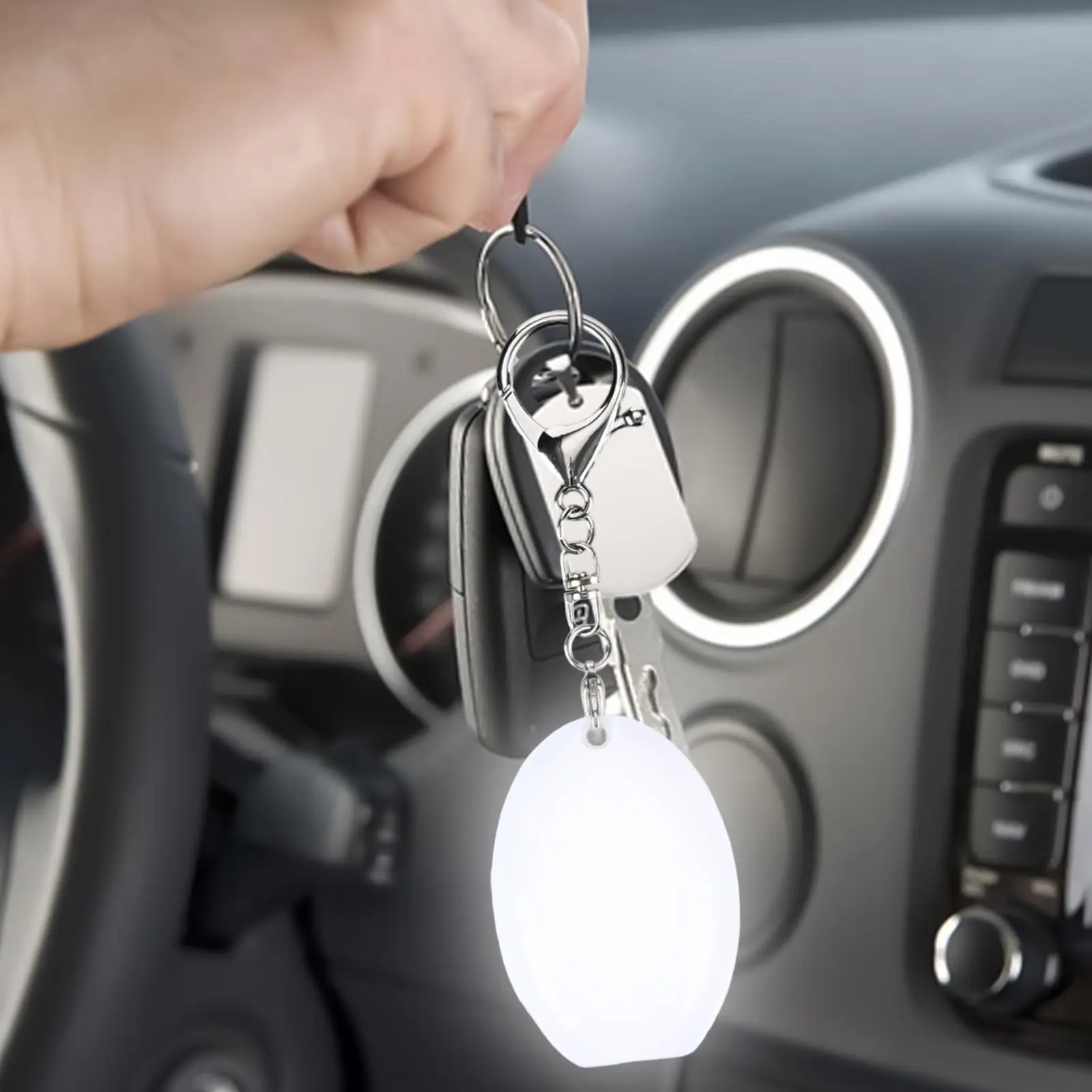 

Purse Light Backpack Wallet Tote Lighting Lamp Oval Shape Mini Oval Keychain Light Rechargeable Purse Flashlight For Women Girls