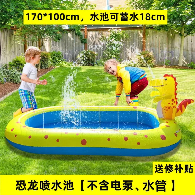 Picture 4: Small Inflatable Pool Kids Summer Water Splash Mat for Yard Lawn