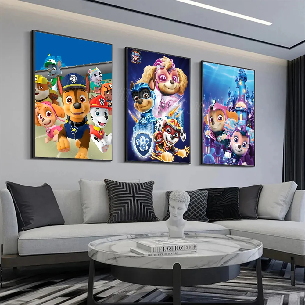 P-Paw Patrol Poster HD Posters Home Room Bar Cafe Decor Art Wall Painting Picture