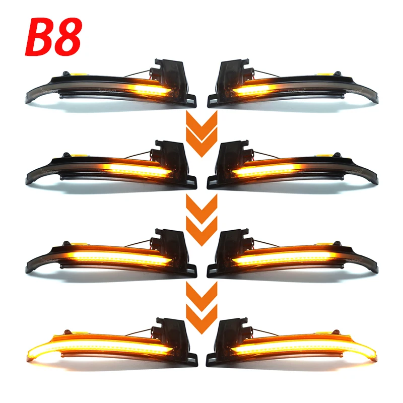 For Audi A3 8P B8.5 A4 A5 B8 Q3 A6 C6 4F S6 S4 S5 S6 A8 D3 8K S8 Dynamic Blinker Mirror Light LED Turn Signal Side Indicator