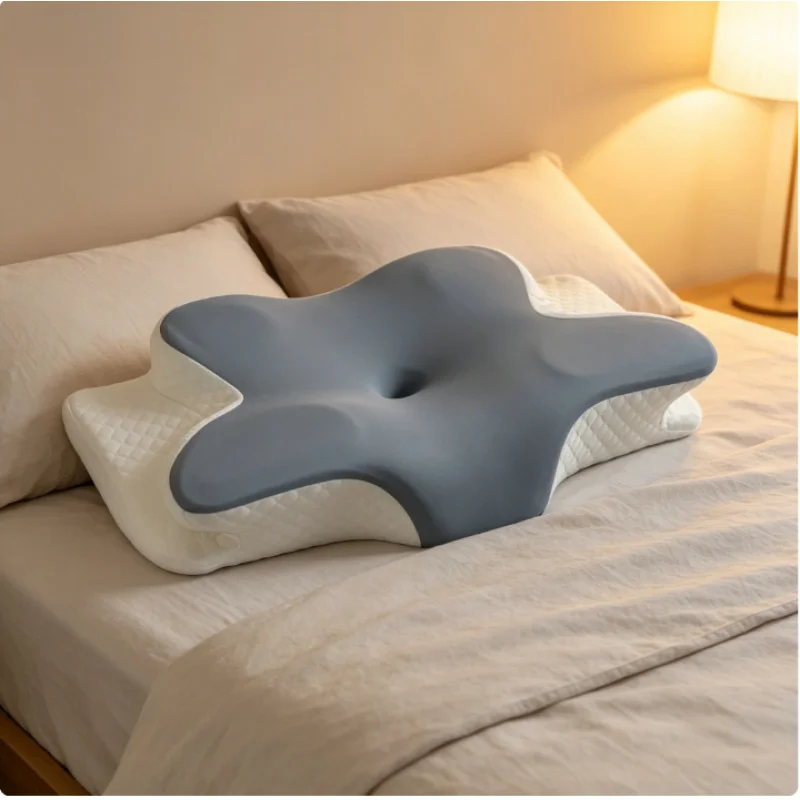 

Slow Rebound Butterfly Shaped Memory Foam Pillow Orthopedic Cervical Neck Support Relaxing Pain Relief Bed Pillow