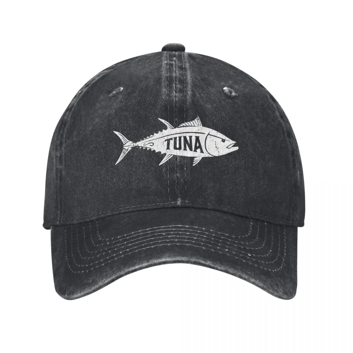 Tuna Fish fishing Fishermen Vintage Distressed Baseball Cap black beach hat Women's Beach Outlet Men's