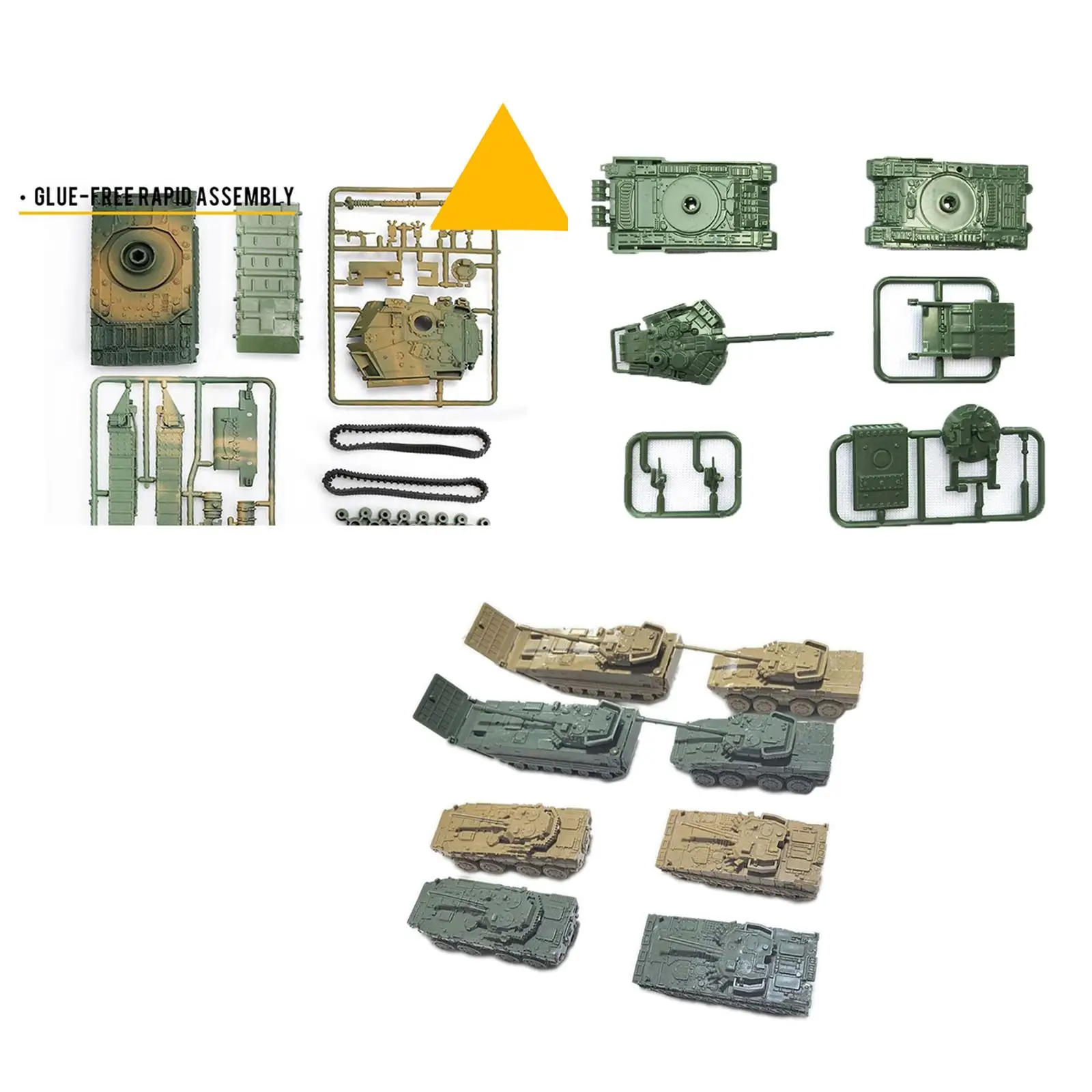 ชุดของเล่นประกอบรถถัง 8 ชิ้น แบบจำลองยานเกราะ สเกล 1:144 งานอดิเรก งานฝีมือ ของตกแต่งจิ๋ว ตัวต่อ สำหรับเด็กผู้ชาย