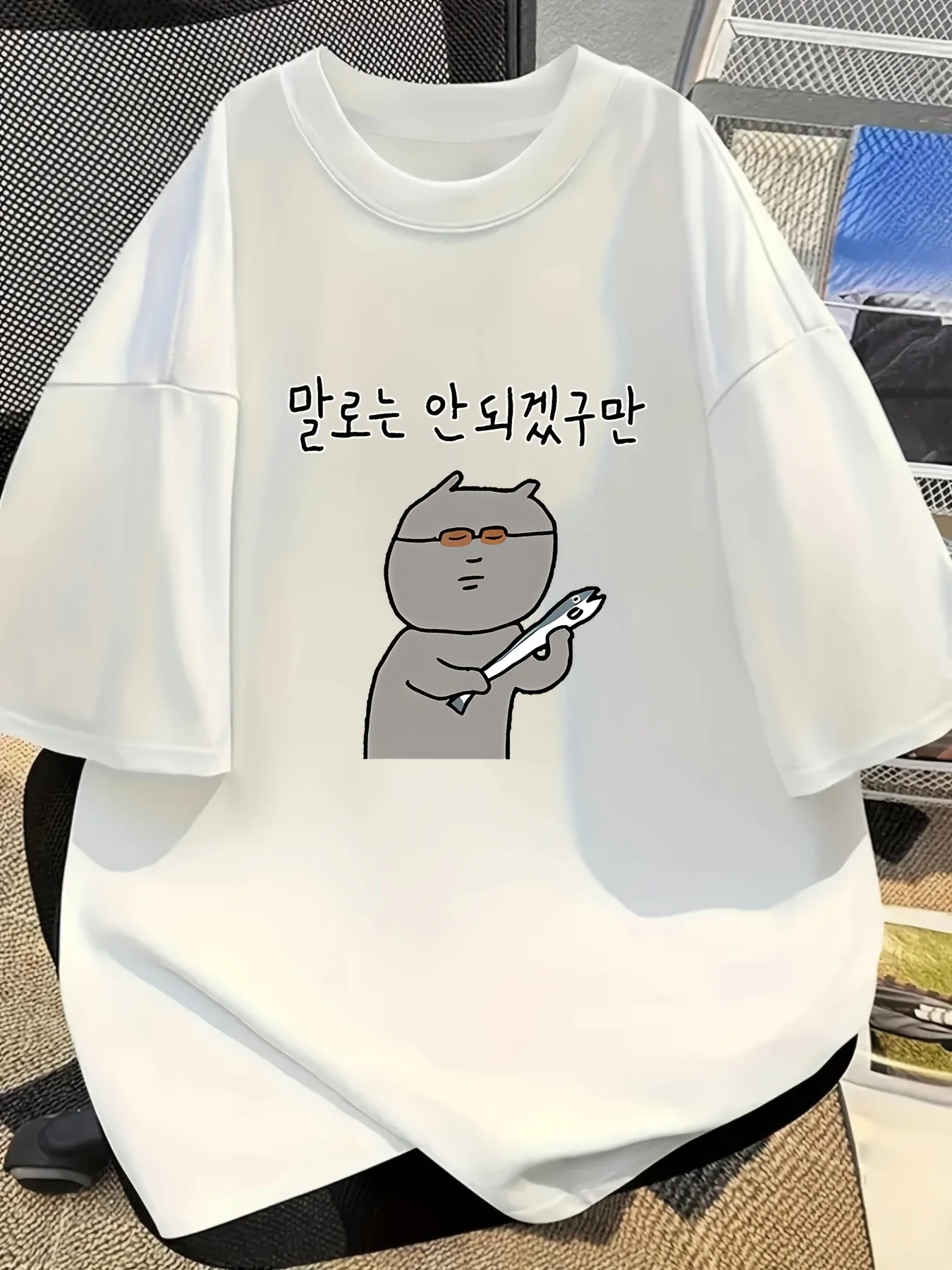 2026 Summer Women's Short Sleeve T-shirt Soft Cute Violent Communication Rabbit Korean Fun Printed Short Sleeve