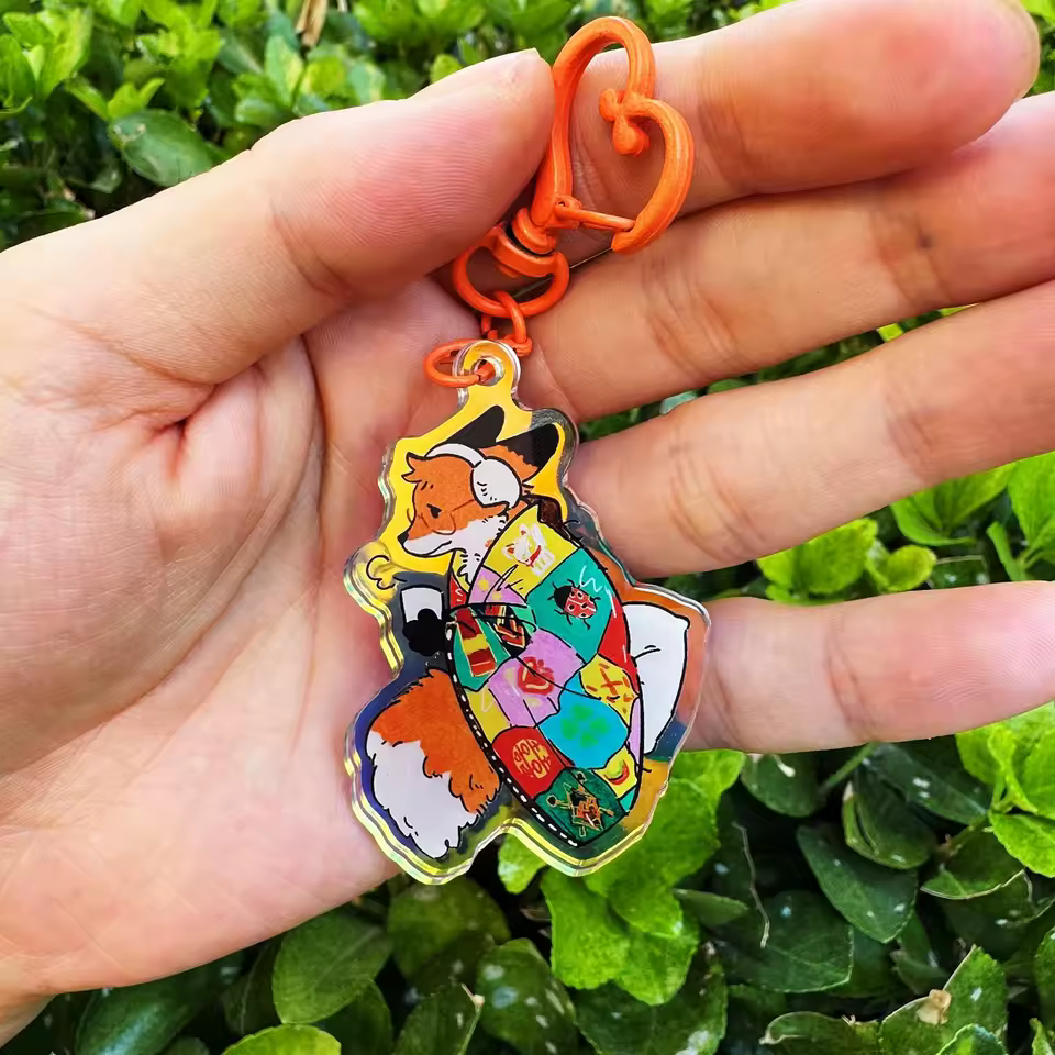 Project Hail Mary Grace & Rocky Dangling Acrylic Keychain, Chibi Fan Art Charm Collection Toys Gift for Friend