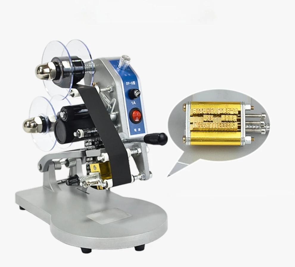 Máquina de codificación de cinta con fecha de caducidad Manual DMX, máquina de codificación de estampado térmico de película de bolsas de plástico