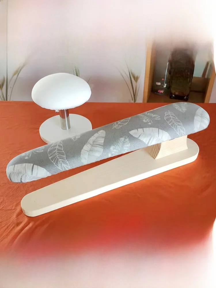 

Beginner Friendly Wood Ironing Board Table Top Design Pants Holder Armrest round Stool for Ironing Sves Home Use