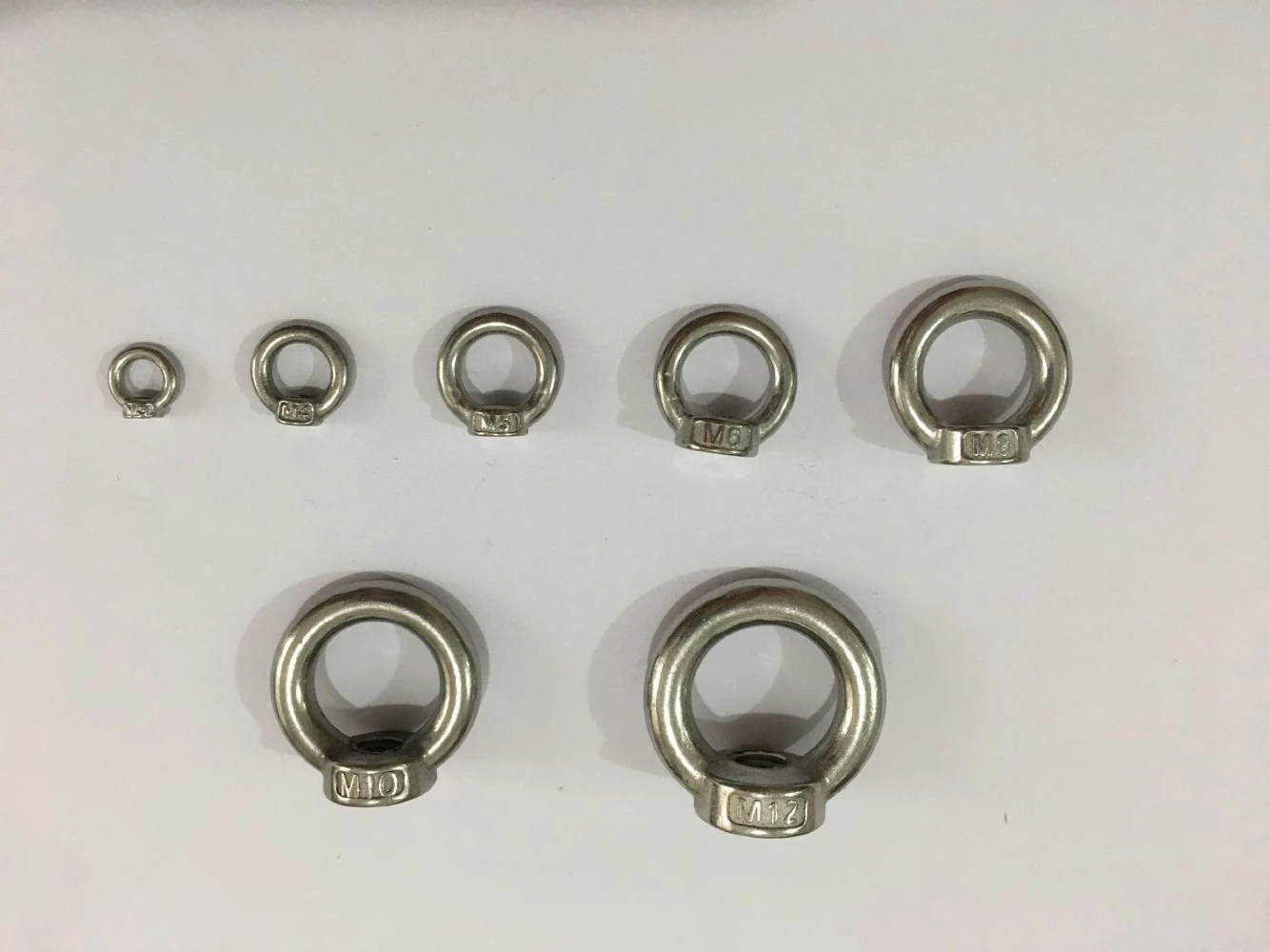 

10pcs M5 304 Stainless Steel Eye Nut Marine Lifting Lug Eyenut Ring Nut Loop Hole for Cable Rope Lifting