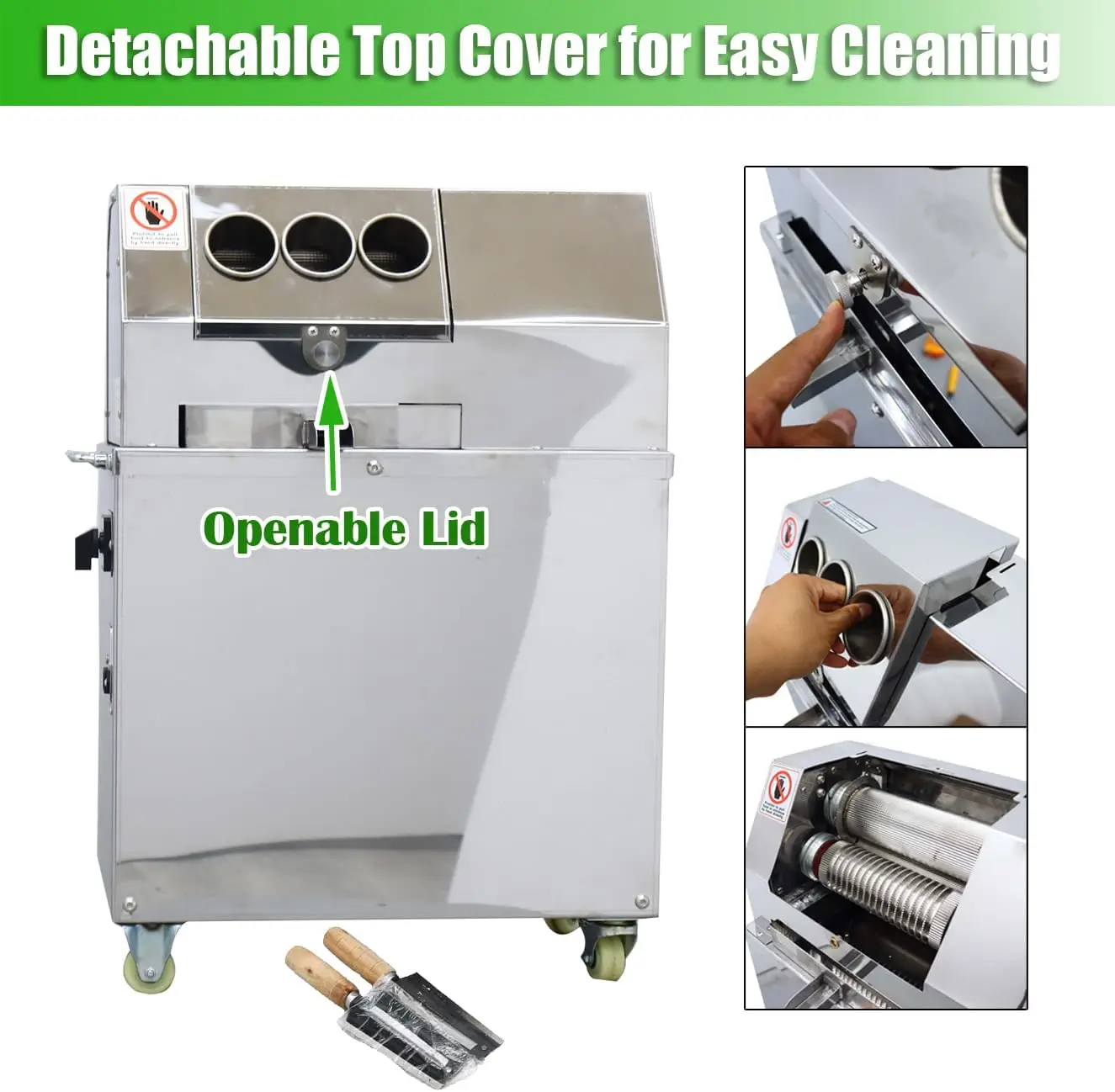 عمودي الكهربائية قصب السكر الزنجبيل الصحافة آلة عصارة قصب السكر الصحافة النازع 3 بكرات 3 منافذ تغذية