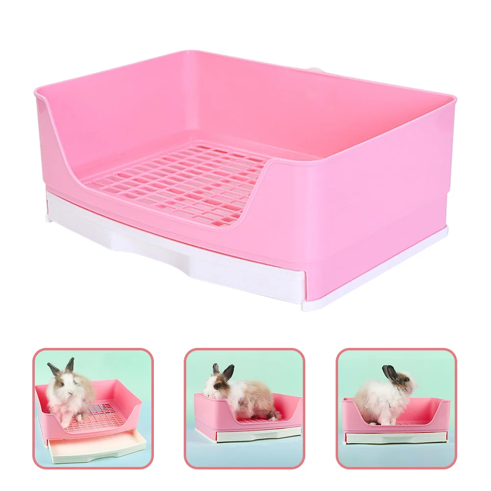 

Household Plastic Bunny Potty Small Animal Toilet Durable Rabbit Litter Box Guinea Pig Training Toilet Rabbit Litter Box