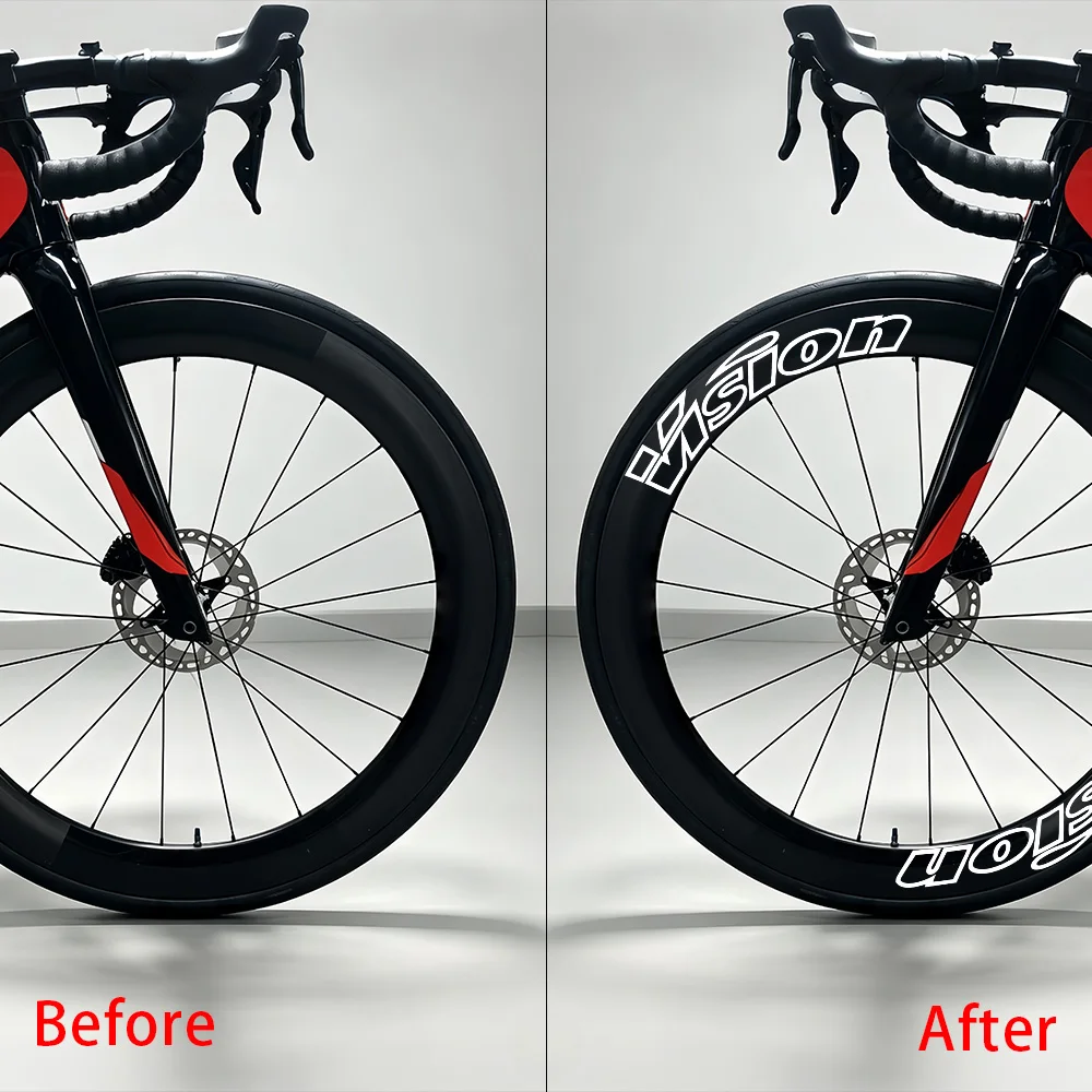 8pcs/1set Vision Wheel Rim Stickers Road Bike Carbon Rim Decals Bicycle Wheel Decorative Stickers Waterproof Vinyl Decals - view 6