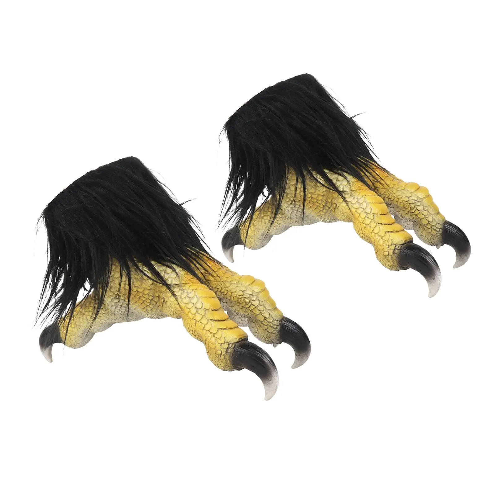 Eagle Claw Gloves Gift Prop Bald Eagle Paws Hairy Claws for Role Play Masquerade