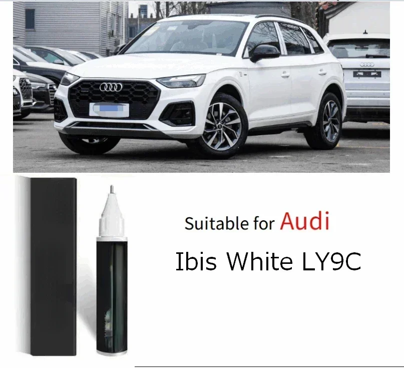Краска для ремонта царапин, подходит для Audi ibis White LY9C Glacier White LS9R TPlatinum LX1Y, ручка для ретуши, краска для ремонта царапин