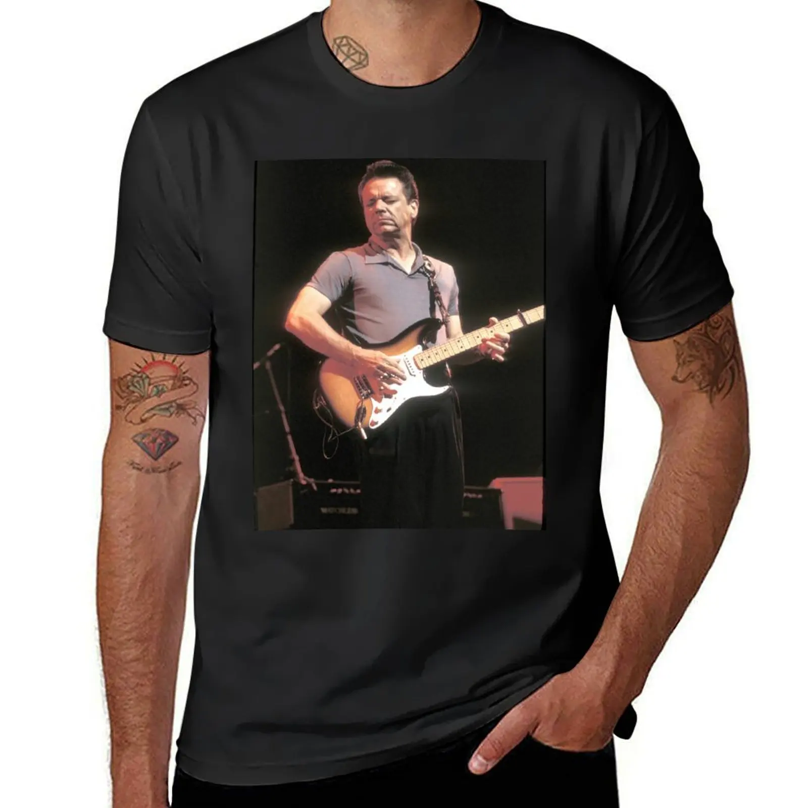 Jimmie Vaughan Photograph T-Shirt summer tops oversizeds boys whites t shirts for men