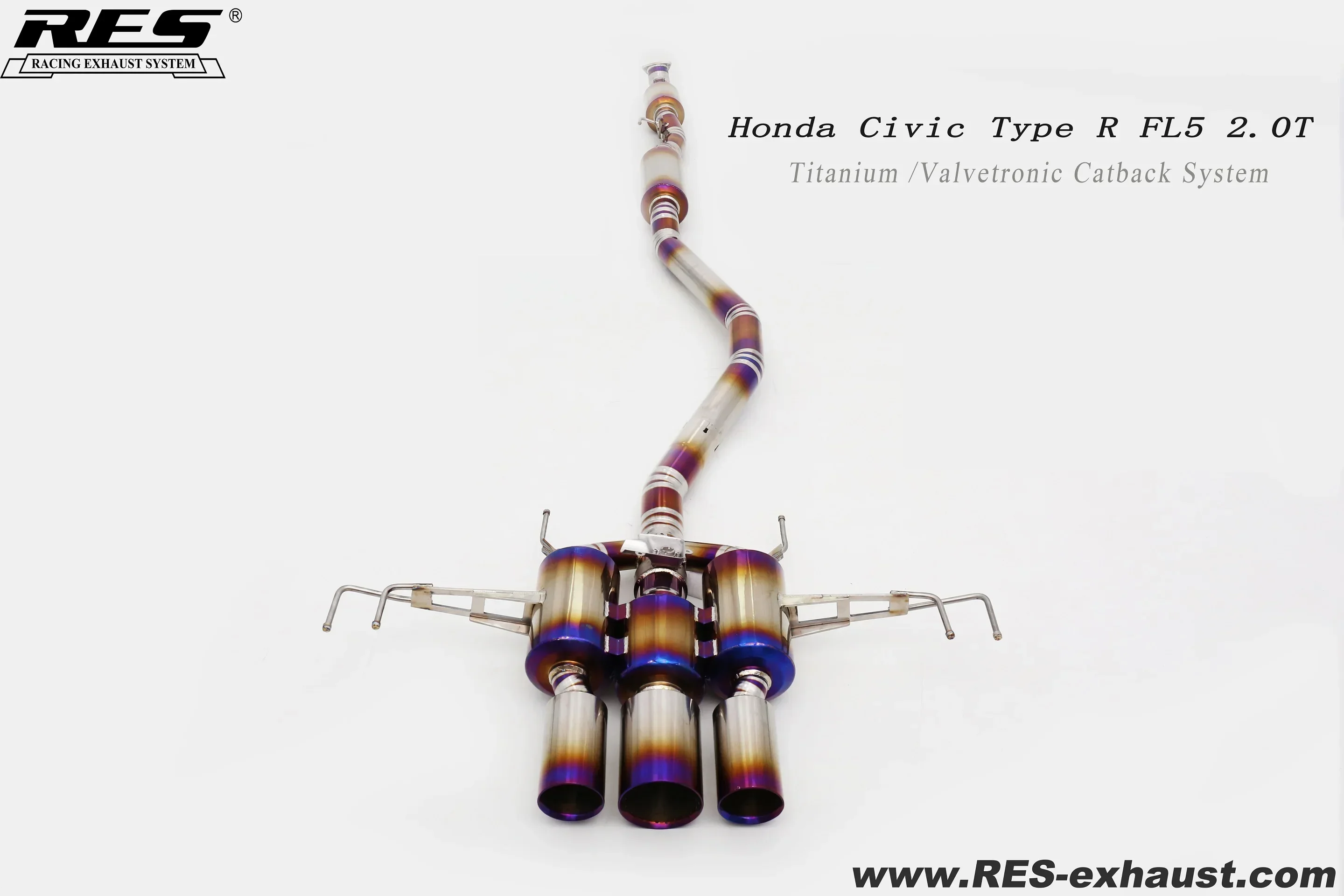 Custom Titanium Exhaust Valvetronic Catback System for Honda Civic Type R FL5 FK8 FK2 FD2 FN2 EK9 K20/K20A