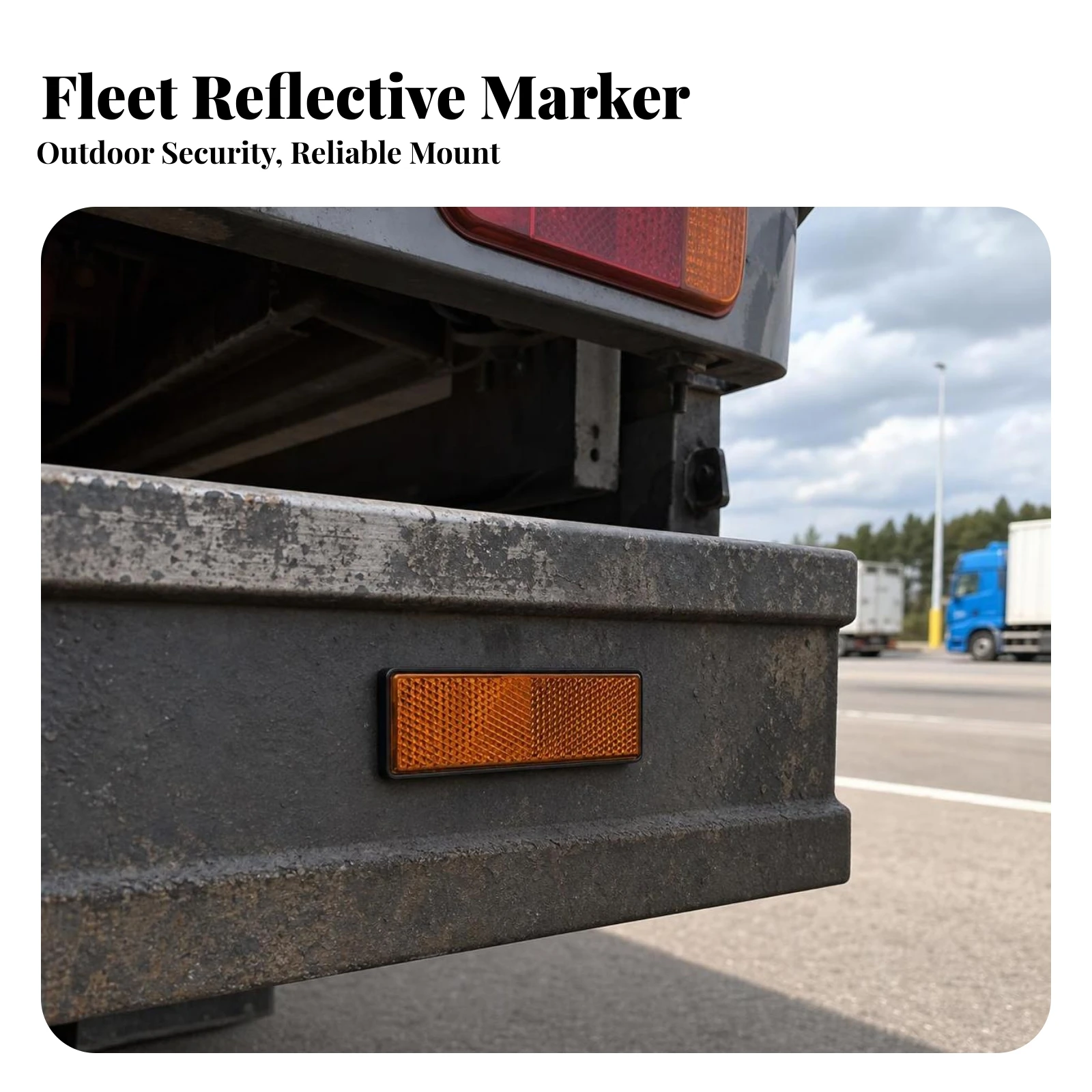 Rectangular Reflector with Adhesive Backing Approved Rectangular Adhesive Reflector Robust Slim-Designed for Truck Drivers