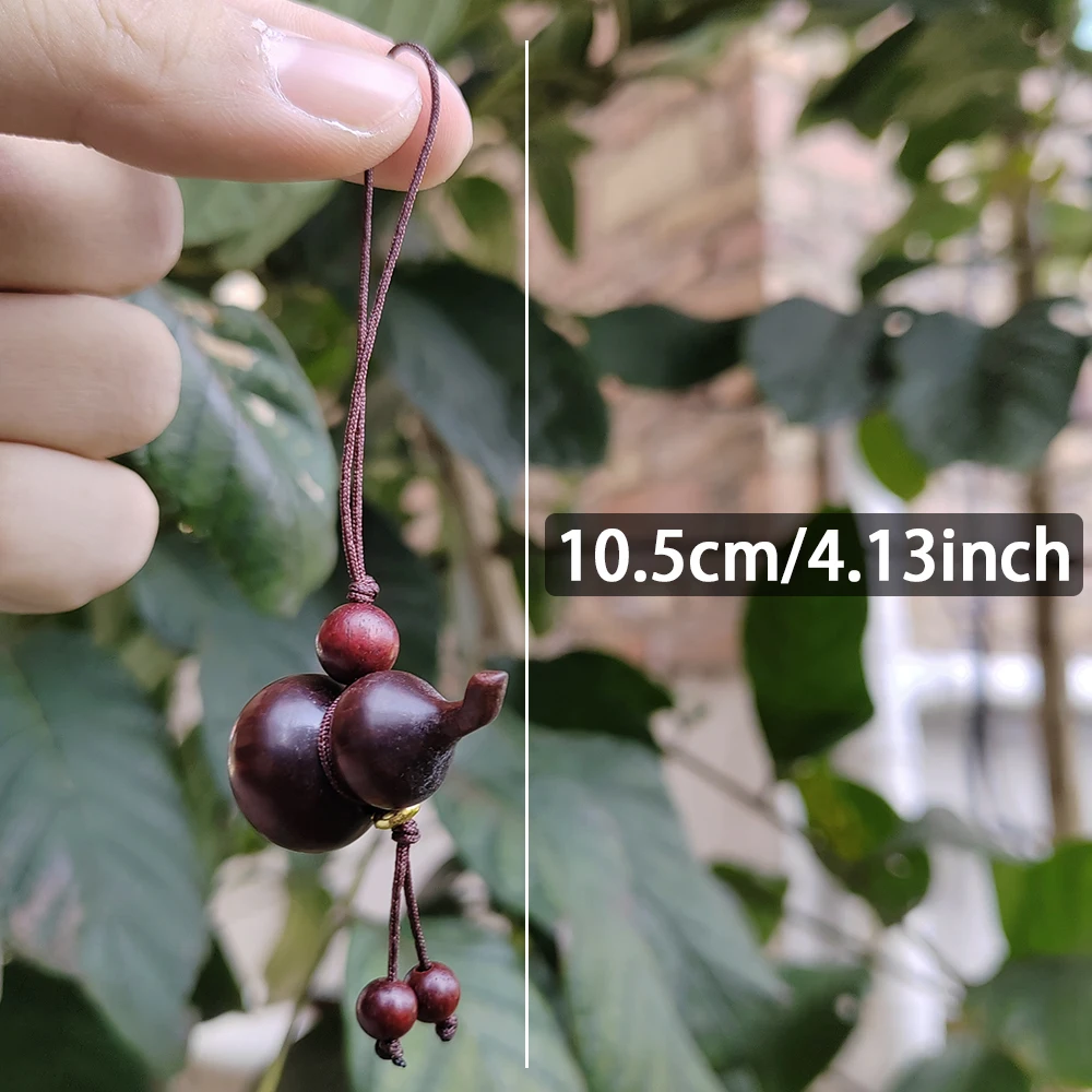 1 Pc Wooden Gourd Pendant, Hand-Carved, Chinese Style, Minimalist Style, Suitable for Halloween Decorations, Holiday Decorations, Housewarming Gifts, Indoor Decorations, Bedroom Hangings, Centerpiece Decorations, Birthday Gifts, Study Room Hangings